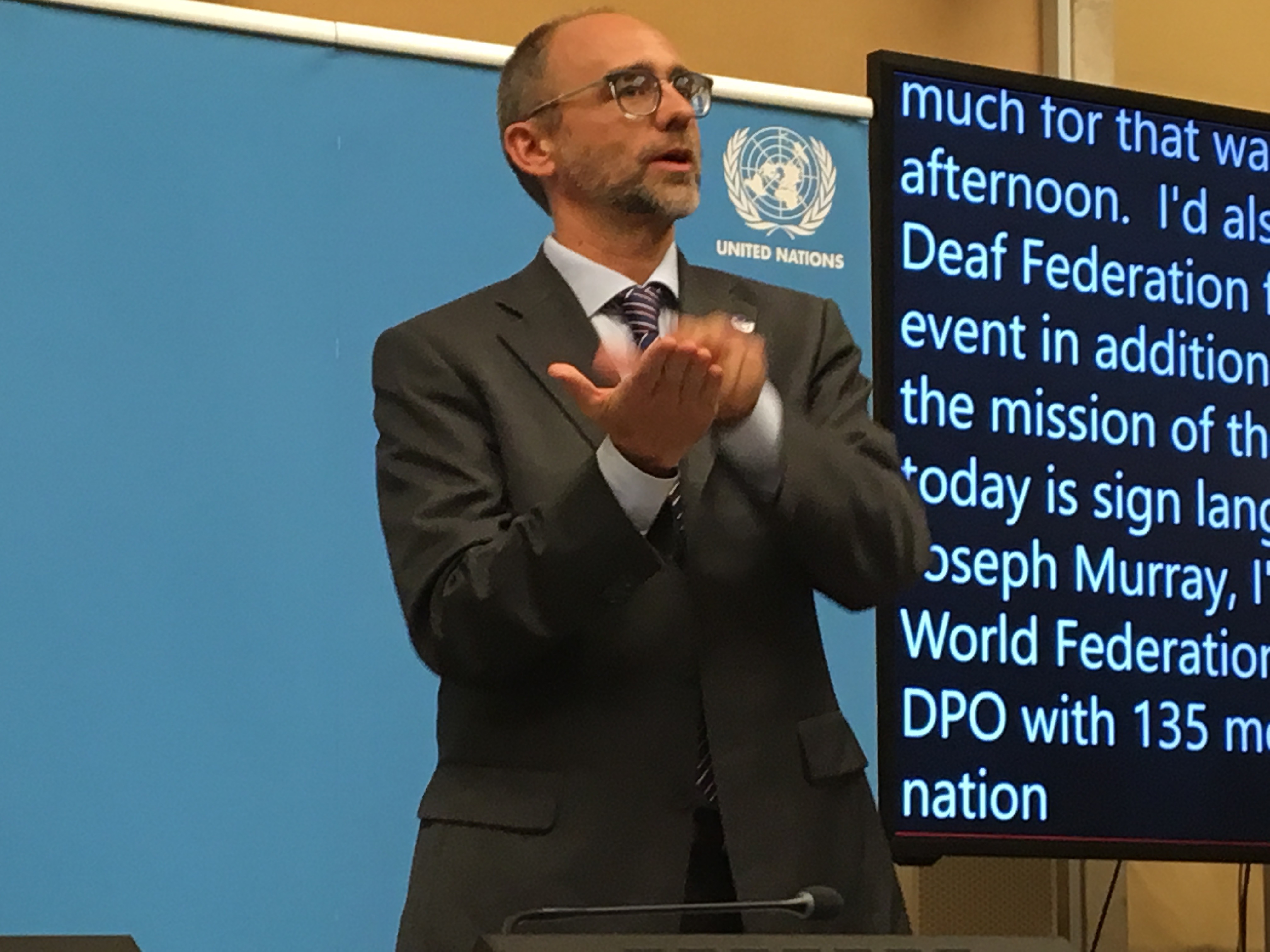 Joe has represented the WFD at the United Nations and other international forums.